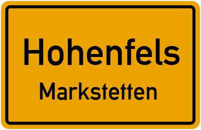 Ortsschild Hohenfels Markstetten