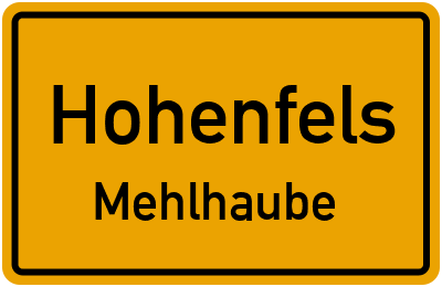 Ortsschild Hohenfels Mehlhaube