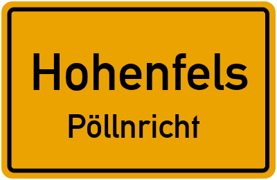 Straßenverzeichnis Hohenfels Pöllnricht