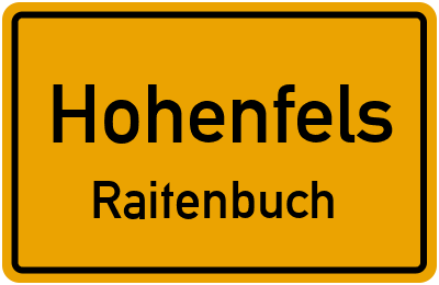 Ortsschild Hohenfels Raitenbuch