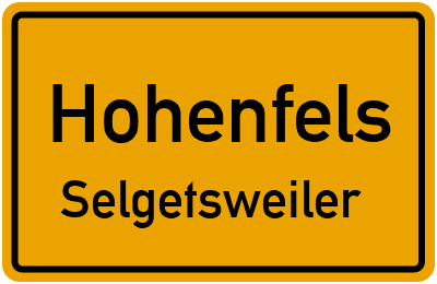 Ortsschild Hohenfels Selgetsweiler