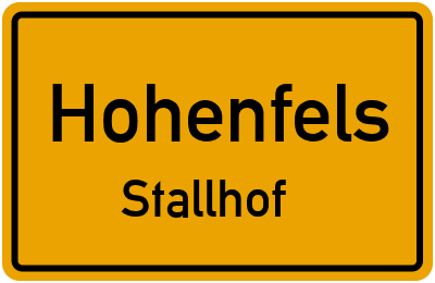 Ortsschild Hohenfels Stallhof