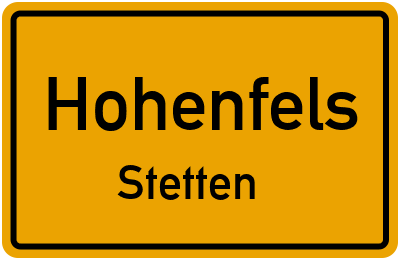 Ortsschild Hohenfels Stetten