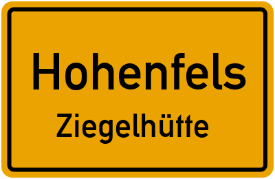 Straßenverzeichnis Hohenfels Ziegelhütte