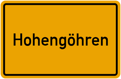 Ortsschild von Gemeinde Hohengöhren in Sachsen-Anhalt
