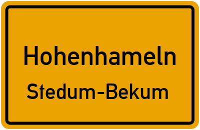 Straßenverzeichnis Hohenhameln Stedum-Bekum