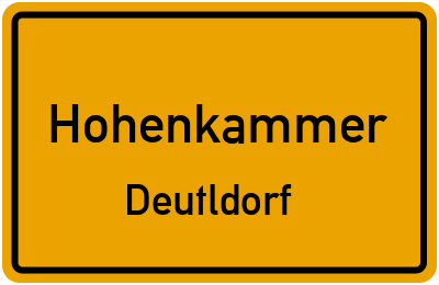 Straßenverzeichnis Hohenkammer Deutldorf