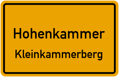 Ortsschild Hohenkammer Kleinkammerberg