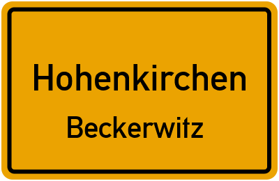 Straßenverzeichnis Hohenkirchen Beckerwitz