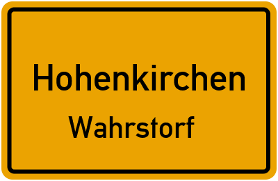 Straßenverzeichnis Hohenkirchen Wahrstorf