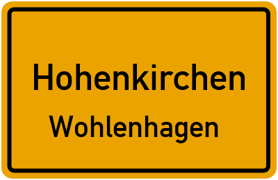 Straßenverzeichnis Hohenkirchen Wohlenhagen