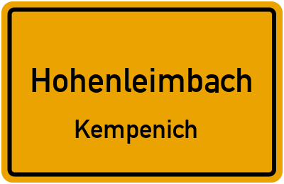 Straßenverzeichnis Hohenleimbach Kempenich