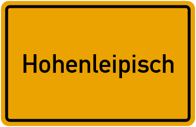 Ortsschild von Gemeinde Hohenleipisch in Brandenburg