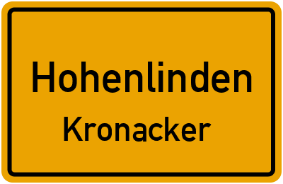 Straßenverzeichnis Hohenlinden Kronacker