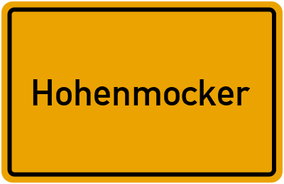 Ortsschild von Gemeinde Hohenmocker in Mecklenburg-Vorpommern