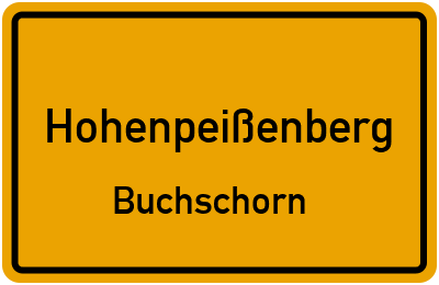 Ortsschild Hohenpeißenberg Buchschorn