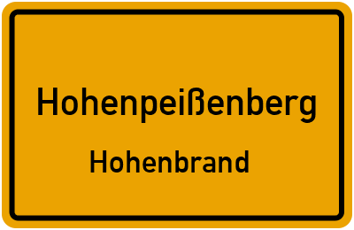 Straßenverzeichnis Hohenpeißenberg Hohenbrand