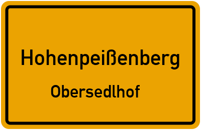 Straßenverzeichnis Hohenpeißenberg Obersedlhof