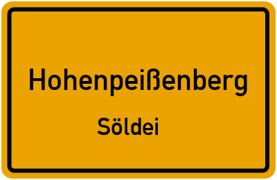 Ortsschild Hohenpeißenberg Söldei