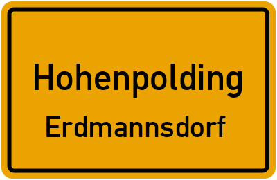 Ortsschild Hohenpolding Erdmannsdorf