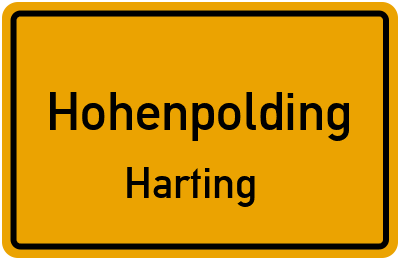 Ortsschild Hohenpolding Harting