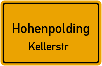 Ortsschild Hohenpolding Kellerstr.