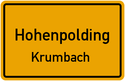 Ortsschild Hohenpolding Krumbach