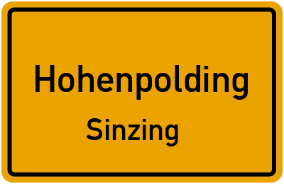 Straßenverzeichnis Hohenpolding Sinzing