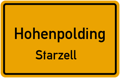 Ortsschild Hohenpolding Starzell