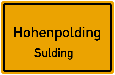 Straßenverzeichnis Hohenpolding Sulding