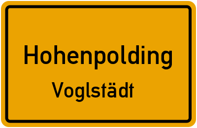 Ortsschild Hohenpolding Voglstädt