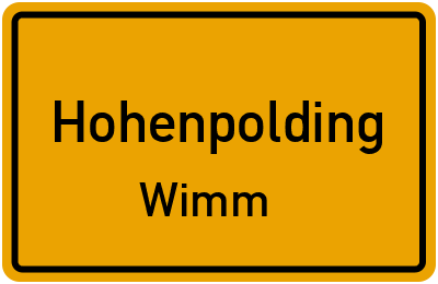 Straßenverzeichnis Hohenpolding Wimm