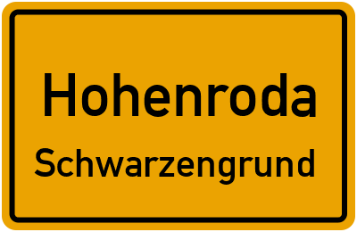 Straßenverzeichnis Hohenroda Schwarzengrund
