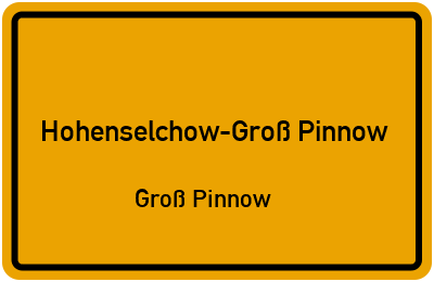 Straßenverzeichnis Hohenselchow-Groß Pinnow Groß Pinnow