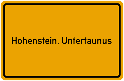 Ortsschild von Gemeinde Hohenstein, Untertaunus in Hessen