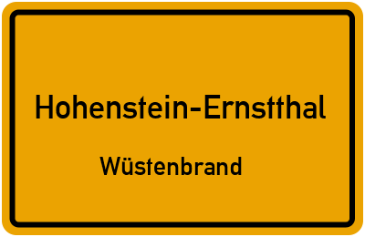 Straßenverzeichnis Hohenstein-Ernstthal Wüstenbrand
