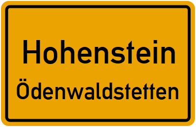 Ortsschild Hohenstein Ödenwaldstetten