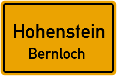 Straßenverzeichnis Hohenstein Bernloch