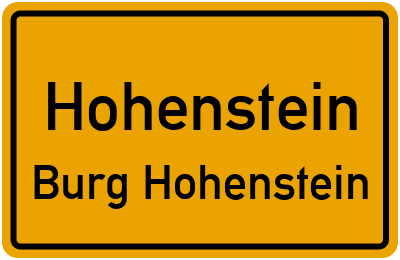 Straßenverzeichnis Hohenstein Burg Hohenstein