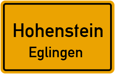 Straßenverzeichnis Hohenstein Eglingen
