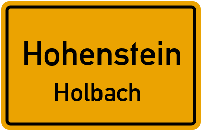 Straßenverzeichnis Hohenstein Holbach