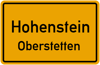 Straßenverzeichnis Hohenstein Oberstetten
