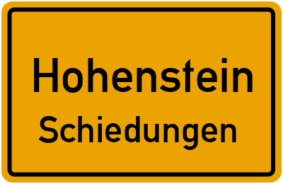 Straßenverzeichnis Hohenstein Schiedungen