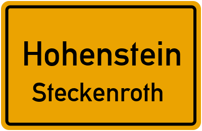 Ortsschild Hohenstein Steckenroth