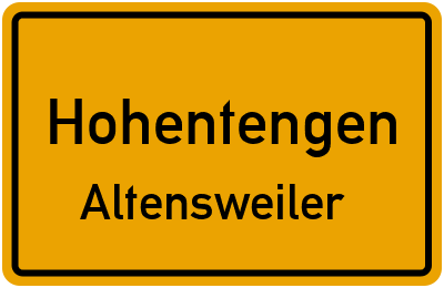 Straßenverzeichnis Hohentengen Altensweiler