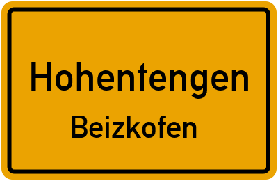 Straßenverzeichnis Hohentengen Beizkofen
