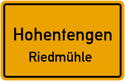 Straßenverzeichnis Hohentengen Riedmühle