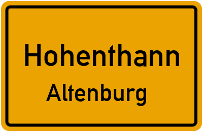 Straßenverzeichnis Hohenthann Altenburg