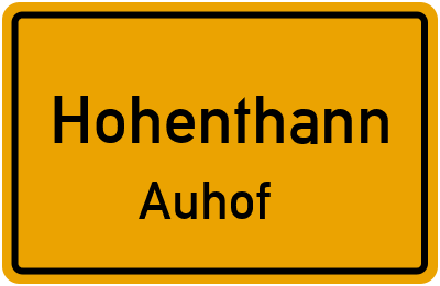 Straßenverzeichnis Hohenthann Auhof