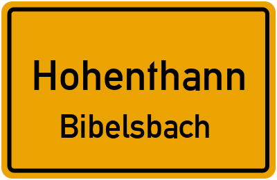 Straßenverzeichnis Hohenthann Bibelsbach